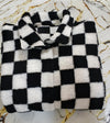 Cozy Black And White Sherpa Fleece| Warm Borg One Piece | Winter Lounge Outfit | Zip Up Romper | Soft Plush Cold Weather Wear (Copy)