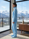 Unisex Kids & Adult Ultra-Warm Polar Fleece One-Piece Footed Pajamas with Lockable Zipper (Front or Back)