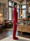 Unisex Kids And Adult Ultra-Warm Polar Fleece One-Piece Footed Pajamas with Lockable Zipper (Front or Back)