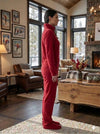 Unisex Kids And Adult Ultra-Warm Polar Fleece One-Piece Footed Pajamas with Lockable Zipper (Front or Back)